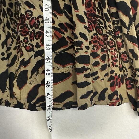 Go Fish Wrap Dress Womens XXL Animal Print Midi Rayon Mobwife Artsy Boho - Picture 10 of 13